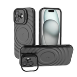 Full-Coverage Invisible Frame Apple 17 Wavy Pattern Shockproof Phone Case for iPhone Series