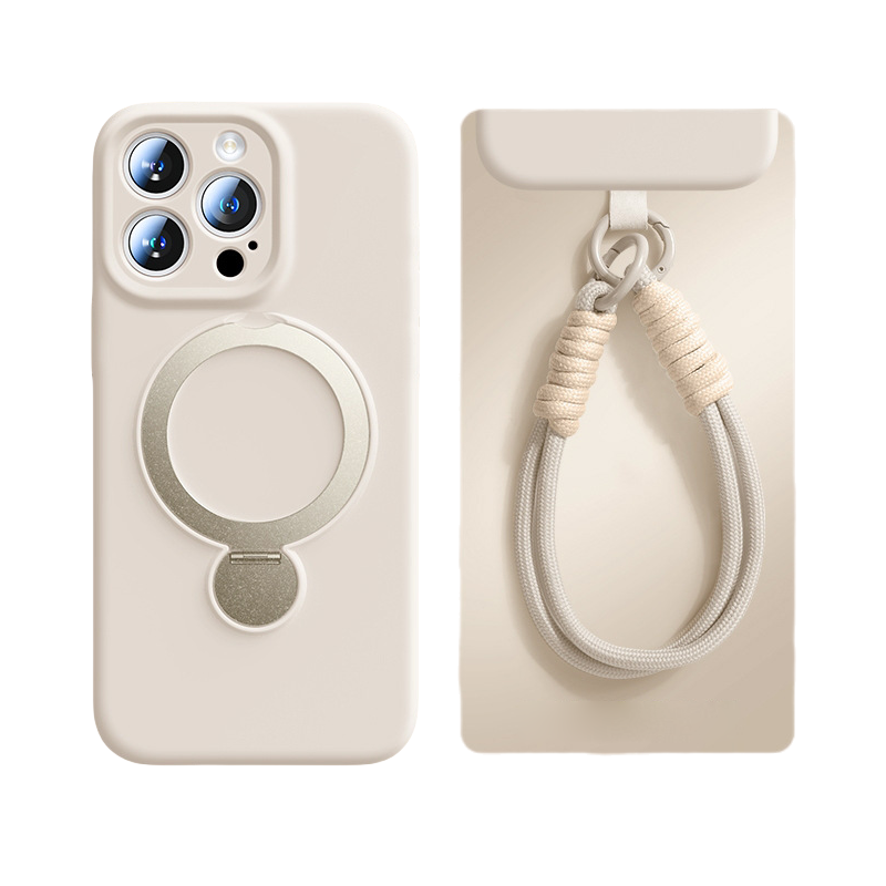 MagSafe Grip Case with Kickstand & Wrist Strap – Full Camera & Drop Protection