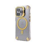 Transparent Magnetic Apple Series Lens Holder with Four-Corner Air Cushion Drop Protection Case for iPhone 17 (Pre-order)