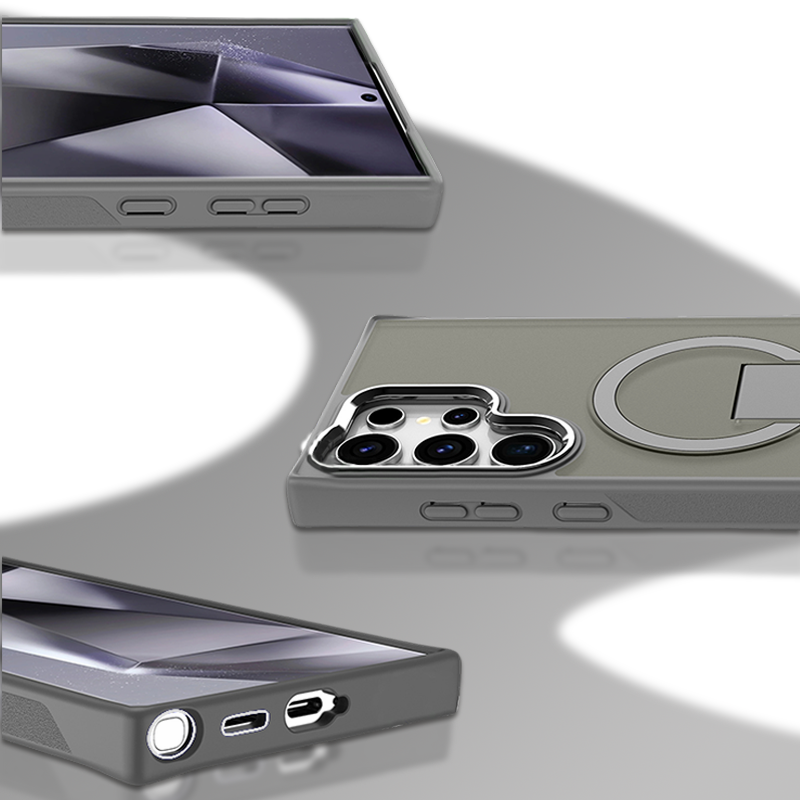 MagSafe-Ready Slim Case with Kickstand – Shockproof & Seamless Design