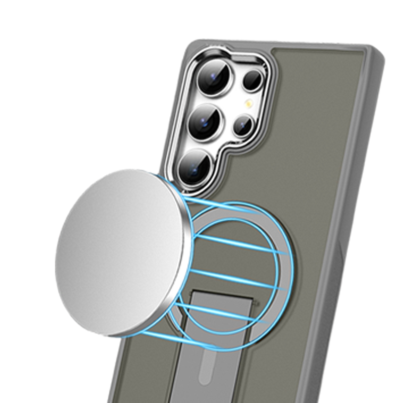 MagSafe-Ready Slim Case with Kickstand – Shockproof & Seamless Design