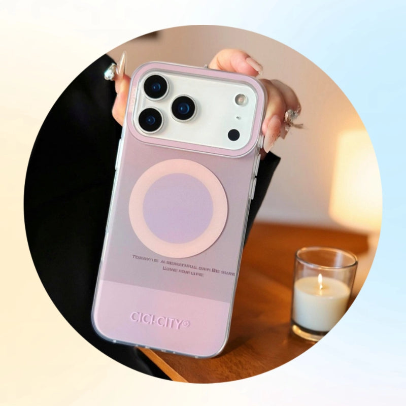 Dopamine Color-Block Apple 17 Magnetic Phone Case for Apple Series