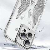 Angel Wing Electroplated Transparent Lens Holder for iPhone 17 Series
