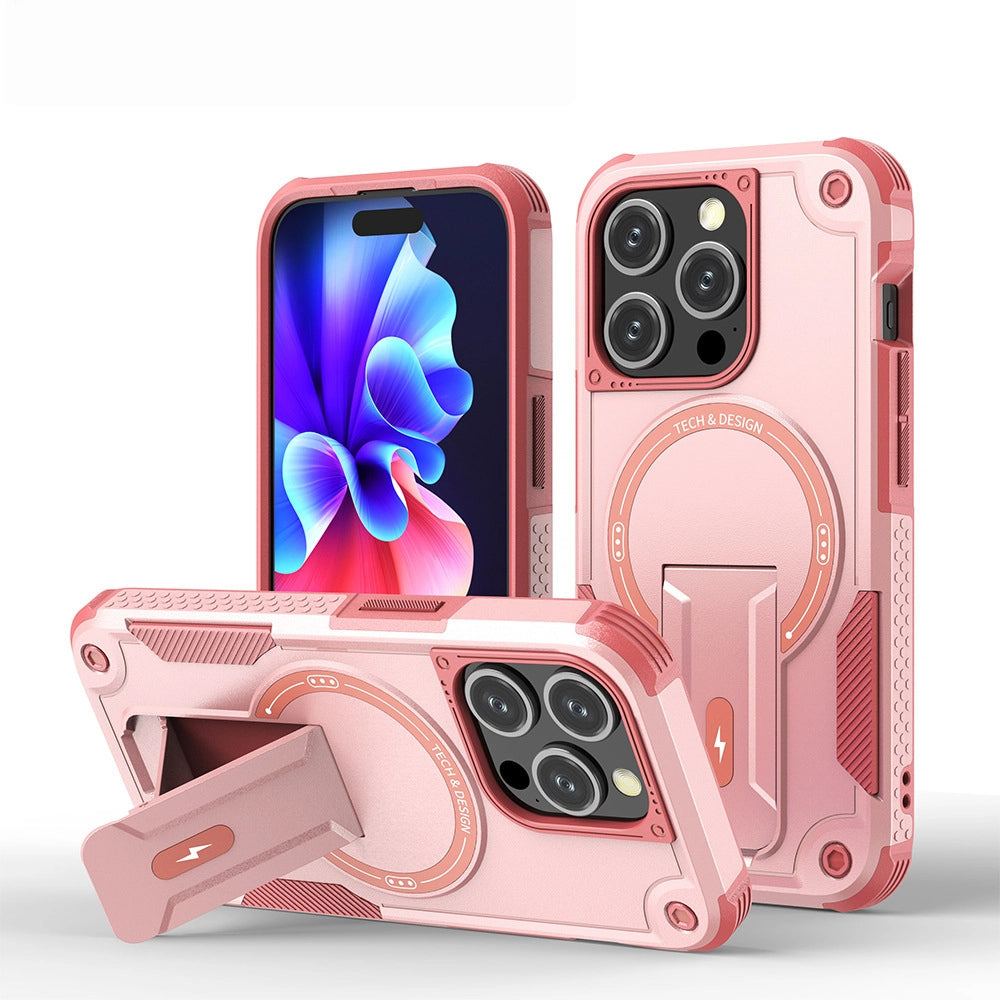 MagSafe Hidden Stand Armor Case for iPhone Series