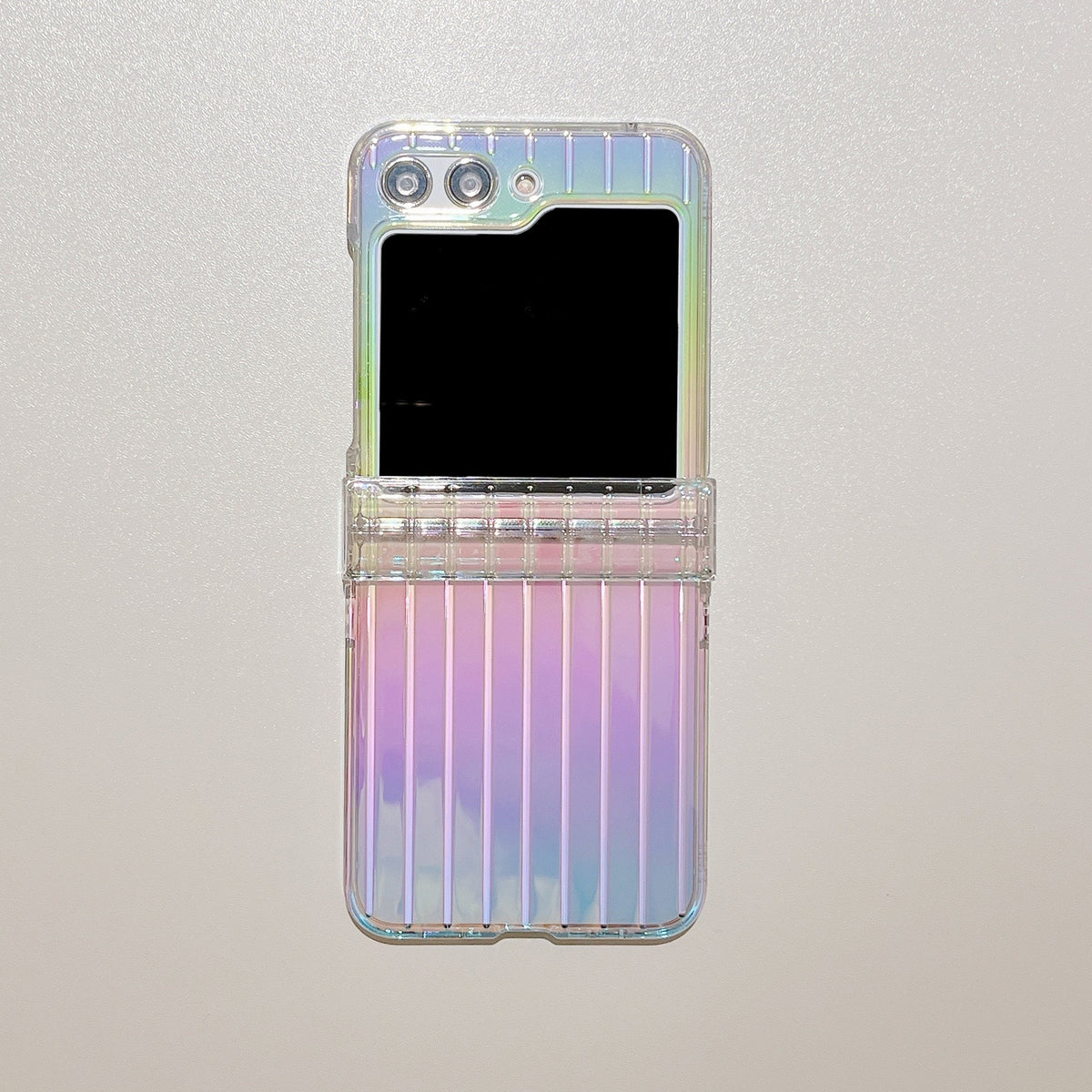 JOYKASE Iridescent Laser Case with Wrist Strap for Galaxy Z Flip Series