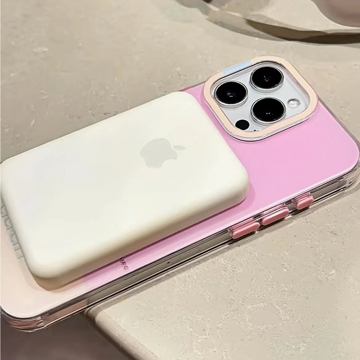 Dopamine Color-Block Apple 17 Magnetic Phone Case for Apple Series