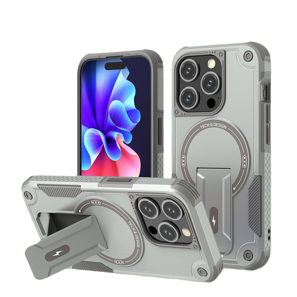 MagSafe Hidden Stand Armor Case for iPhone Series