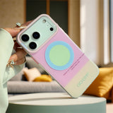 Dopamine Color-Block Apple 17 Magnetic Phone Case for Apple Series