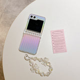 JOYKASE Iridescent Laser Case with Wrist Strap for Galaxy Z Flip Series