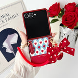 Vintage-Inspired Flip Case with Wrist Strap and Full Protection