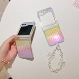 JOYKASE Iridescent Laser Case with Wrist Strap for Galaxy Z Flip Series