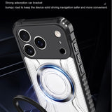 New iPhone 17 Pro Max Battle Shadow CD Pattern Magnetic Corner Shockproof Phone Case