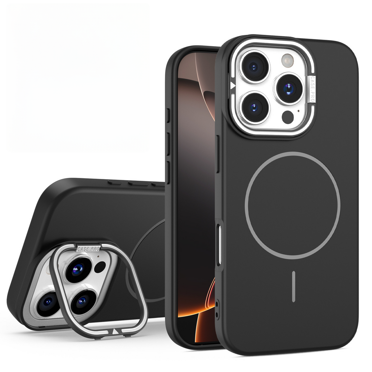 Built-In Kickstand. Seamless Style.