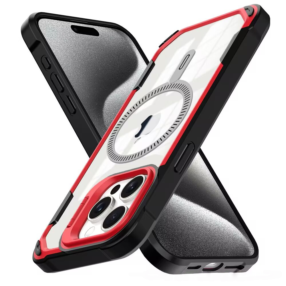 Magnetic Stand Case for iPhone Series Invisible Lens Kickstand, Drop Protection