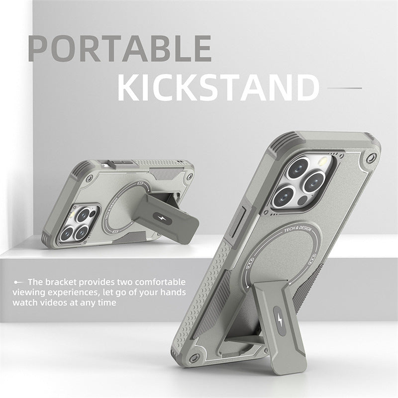 MagSafe Hidden Stand Armor Case for iPhone Series