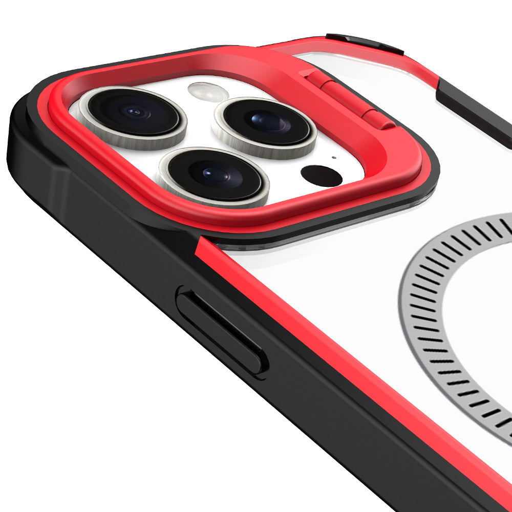 Magnetic Stand Case for iPhone Series Invisible Lens Kickstand, Drop Protection