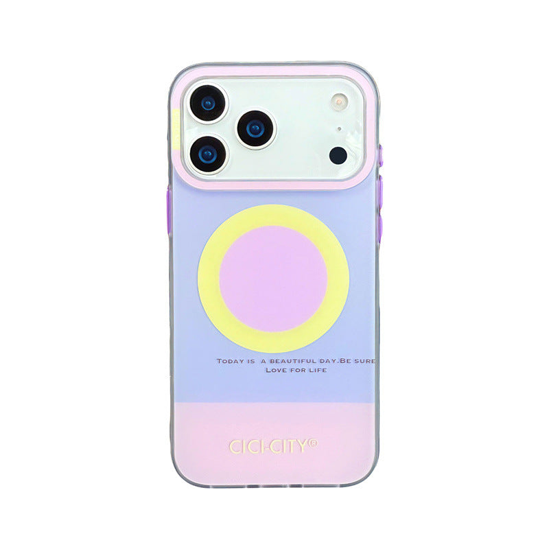 Dopamine Color-Block Apple 17 Magnetic Phone Case for Apple Series
