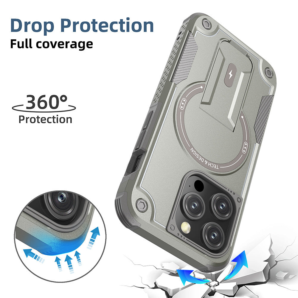 MagSafe Hidden Stand Armor Case for iPhone Series
