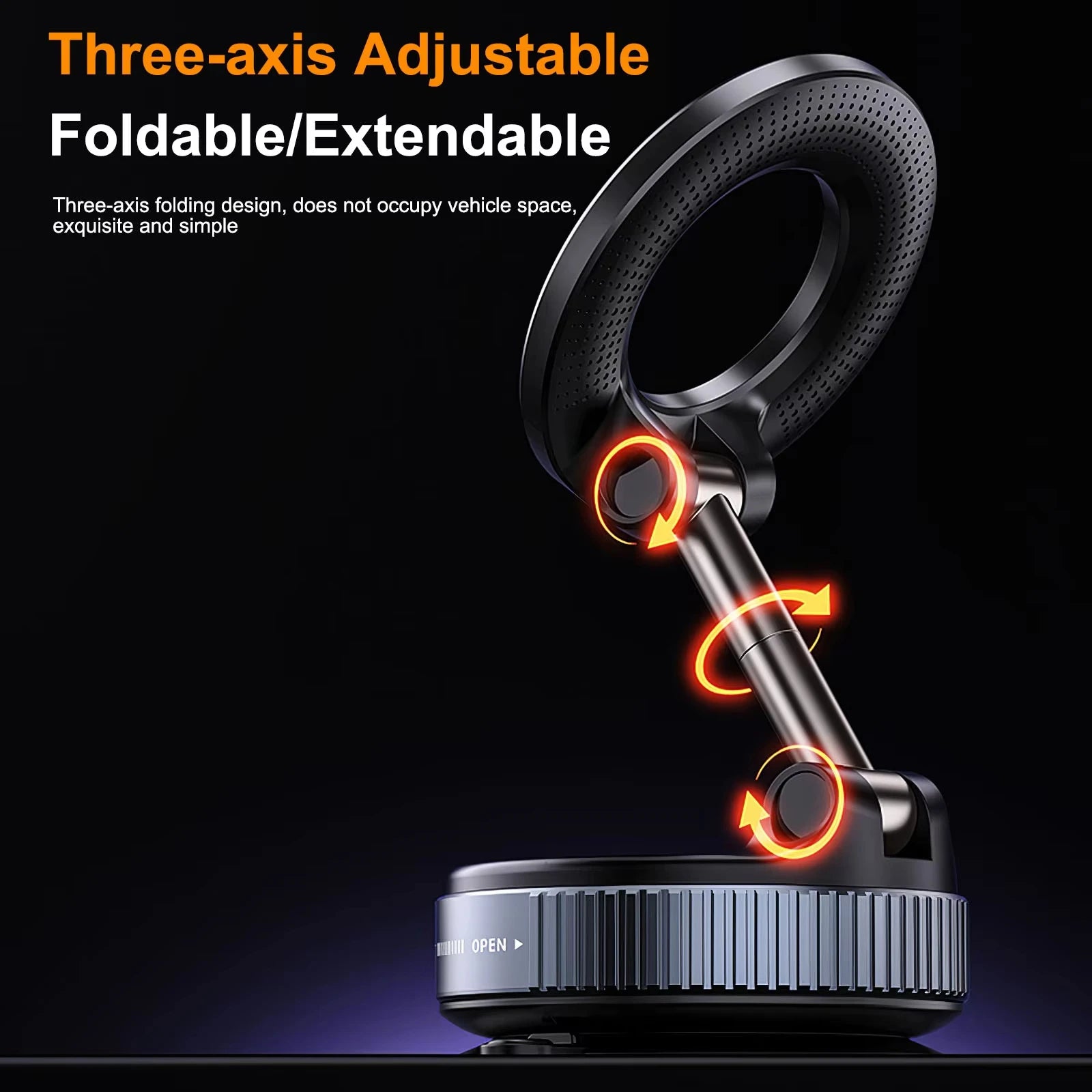 Universal Magnetic Phone Holder With Strong Suction Cup