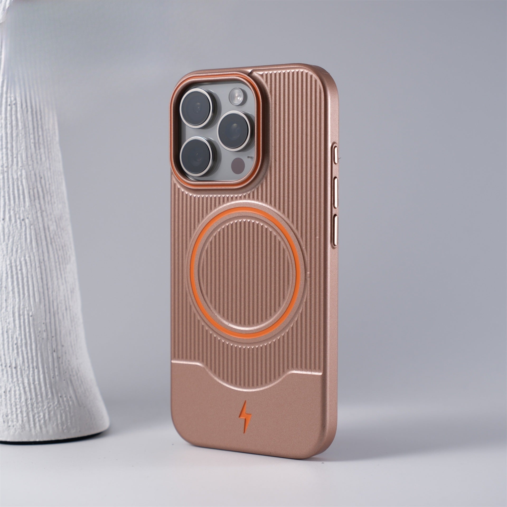MagSafe Shockproof iPhone Case – Corrugated Matte Texture, Full-Body Protection
