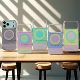 Dopamine Color-Block Apple 17 Magnetic Phone Case for Apple Series